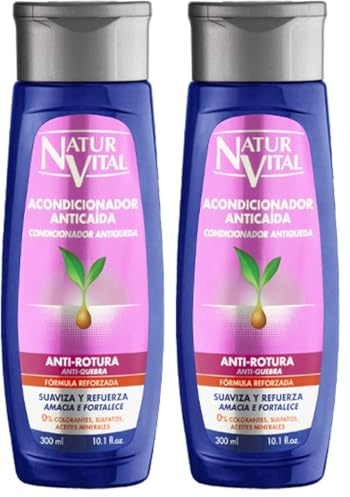 Naturaleza Y Vida Acondicionador Anticaída y Antirotura (1101-78806), Azul, 300 Mililitros (Paquete de 2)