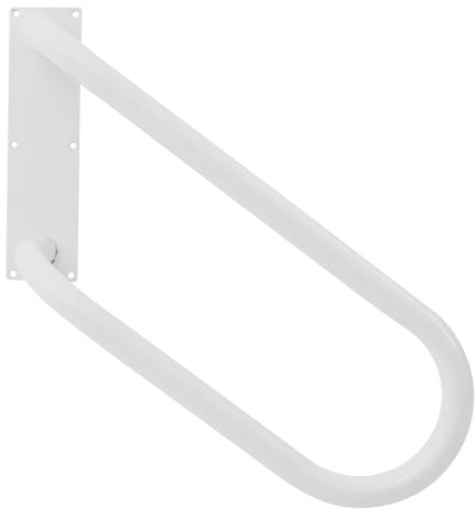 Wall-Mounted Handrail for Outdoor Steps Stair Railing Indoor Rail,U-Shape Safety Handle Grab Bar,Metal 1-3 Step Stair Hand Railing,Hand Rails for Garage Porch Courtyard Doorways (Right Handed, White)