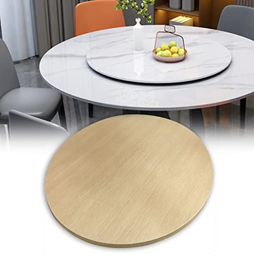 Lazy Susan - Tocadiscos de madera grande para mesa de comedor de 100 cm, bandeja giratoria redonda para hotel o cena familiar, no requiere instalación, acabado de madera