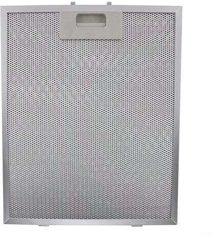 Gettimore Filtro de campana extractora de malla de acero inoxidable 350 x 285 x 9 mm, trampa de grasa de 5 capas para campanas extractoras, accesorios de repuesto