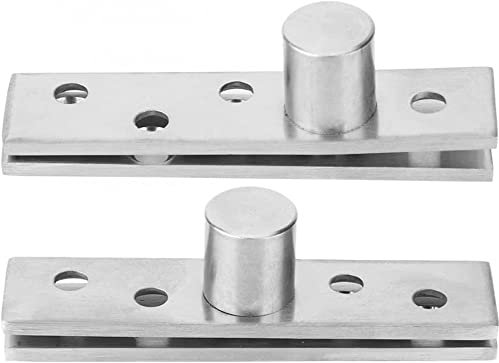 DRFGHK 2 Pezzi Cerniera per Porta Girevole a 360 Gradi, Cerniere Pivot rotanti Fai da Te in Acciaio Inossidabile, Cerniere Perno per mobili Lunghe 75 mm - Perno eccentrico