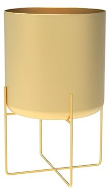 KIXZSAZ Gold Pflanzenständer mit Topfblume, multifunktionaler Bodentyp, Blumentopf, Wohnzimmer, großer Metall Pflanzgefäß für den Außenbereich, Gold