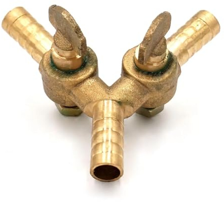 Fit For Hose I/D 8mm Y 3 Way Brass Shut Off Ball Valve For Fuel Air Gas