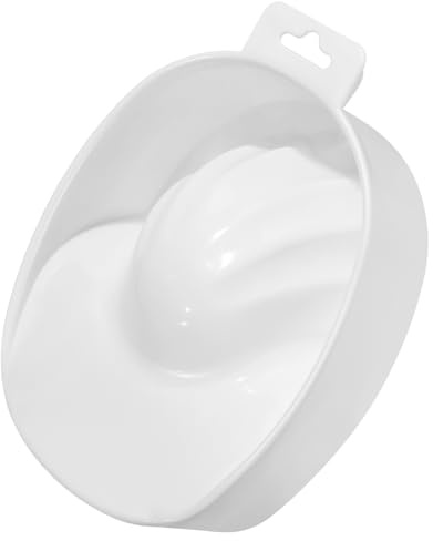 CHICAMPERA Bol De Trempage Ongles Blanc Bol Monocouche En Plastique Pour Manucure Et Soins Des Ongles Adapté Pour Usage Professionnel Et Domestique Pour Ramollir Cuticules