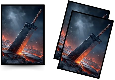 Sammelkartenhüllen, 100 Stück, glatte matte Rückseite und transparente Vorderseite (66 x 92 mm), passend für Standardkarten, MTG, Sport- und Sammlerdecks - Titanblade