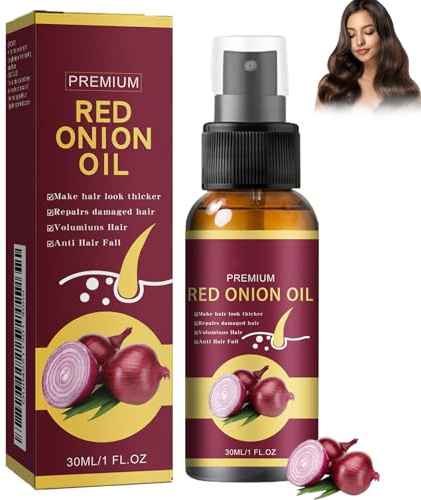 Zwiebelöl Haaröl, Haaröl mit Rosmarin & Jojoba, Haarserum für Kopfhaut, Längen und Spitzen, Pflegendes Hair Growth Serum für Glanz, Geschmeidigkeit und Tägliche Haarpflege
