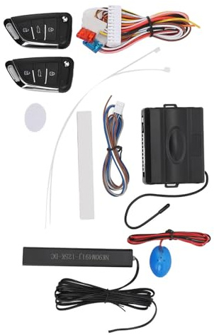 Focket Car Keyless Entry System, Anti Decoding Interference Resistant Car Alarm System with Remote Start, Remote Start Kit with Easy Installation for 12V Fuel Vehicles