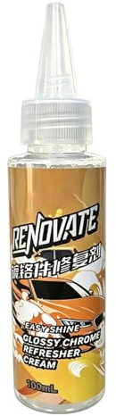 Crema Per Ristrutturazione Cromo - Detergente Per Vernice 100 Ml | Pasta Restauro Cromata Per Automobili, Camion, SUV, RV, Eliminazione Della Luccia, Protezione Dado