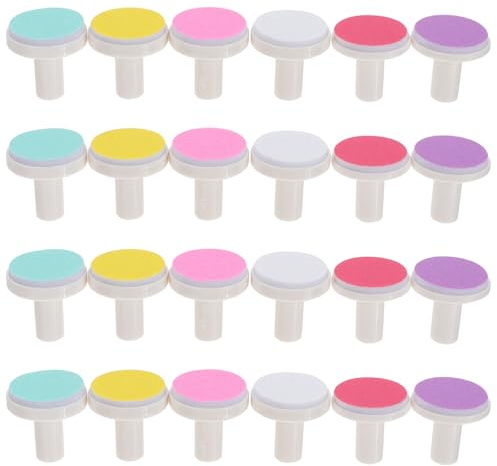Yardenfun Tête de Lime à Ongles pour Bébé 24 Pièces en Papier Abrasif, Remplacement Sûr pour Ongles Lisses et Propres, pour Manucure Électrique et Soins des Tout-petits
