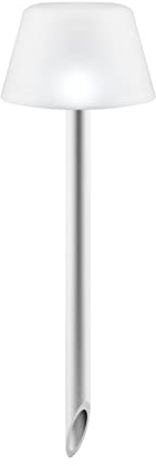 Eva Solo 571338.0 Solarlampe mit Spieß, Kabellos, Höhe 38 cm, Energieklasse A, aluminium/weiß, 13,2 x 13,2 x 38 cm