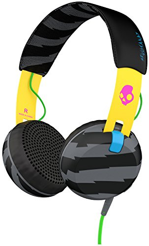 Skullcandy Grind Wired On-Ear Headphone with Taptech Playback Remote - Yellow/Black