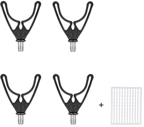 Milepetus Bank Sticks Butt Grip Rod Pad Karpfen Angelrute Rest U-Kopf mit M3/8 Gewinde für alle Rutenhalter Ständer