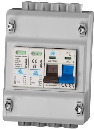 4-Way Metered Supply Isolator with 100A Isolator and Surge Protector - WCED WEC440SP