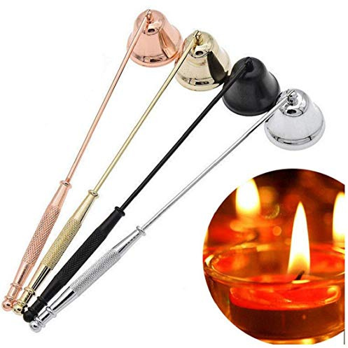 1pc Edelstahl Kerzenlöscher Langem Griff, Glockenform Startseite Zubehör (zufällige Farbe)