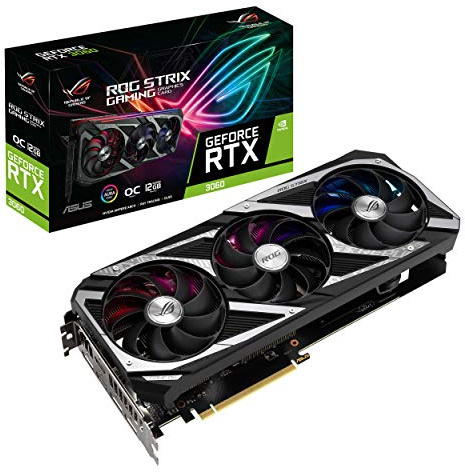 ASUS ROG Strix NVIDIA GeForce RTX 3060 OC Edition - Tarjeta gráfica para Juegos (PCIe 4.0, 12 GB GDDR6, HDMI 2.1, DisplayPort 1.4a, diseño de Ventilador Axial-Tech, 2.7 Ranuras, Super Alloy Power II,