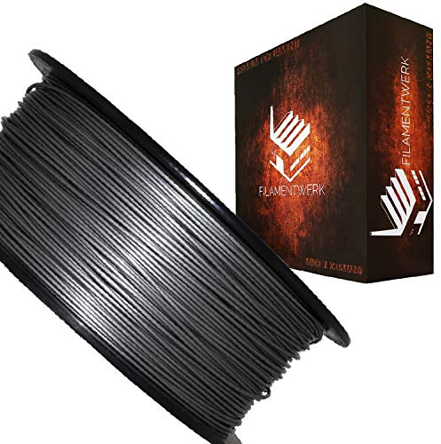 Filamentwerk 3D-Drucker PET-G 1,75mm 1kg Spule Rolle (Dunkelgrau Metallic)