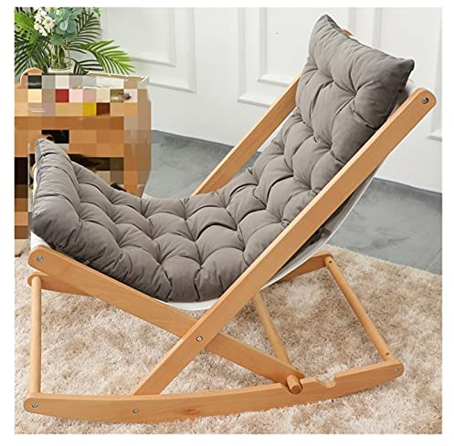 DUNAKE Hölzern Schaukelstuhl,Ergonomischer Stuhl,Schaukelstuhl Sessel,Gartenstuhl Schwingsessel Liegestuhl Gartenmöbel,Mit Kissen Kann Im Garten Verwendet Werden (Color : Style-2)