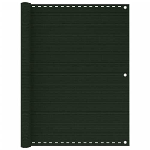 vidaXL Ecran de Balcon Brise-Vue Brise-Vent Store de Jardin Ecran de Protection Ecran d'Intimité Extérieur Vert Foncé 120x300 cm PEHD