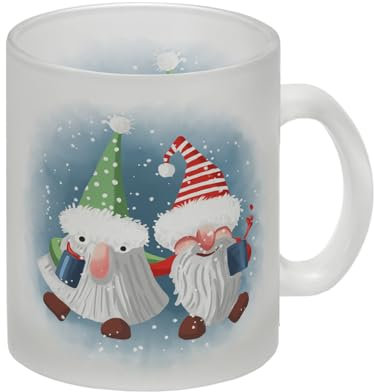 Betrunkene Wichtel Weihnachten Glas Tasse witzige Kaffeetasse für die Weihnachtszeit mit witzigen Weihnachtswichteln Glühweintasse Winterzeit Weihnachten Glühwein Glas Tasse Du