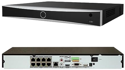 RICHSECU DS-7608NXI-K2/8P 8CH 4K 8 canali PoE AcuSense NVR Videoregistratore di rete Rilevamento di persone/veicoli Compatibile con telecamera IP HIK (Versione inglese internazionale senza HDD)