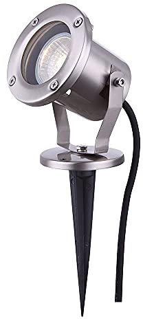 GLOBO Gartenleuchte GU10 mit Erdspieß Außenstrahler Boden Gartenstrahler IP65 Strahler schwenkbarem, dimmbar Fernbedienung, RGB LED 3,5W 290Lm, DxH 9,8x30,5 cm
