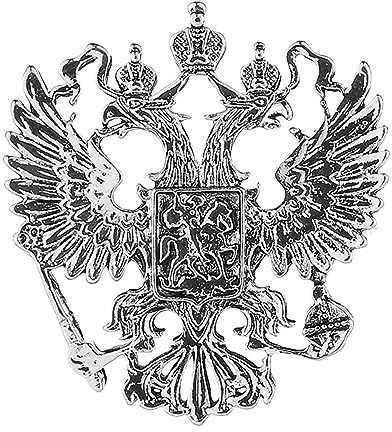 YAHOYA Klassische Zinklegierung Doppelköpfiger Adler Brosche Anstecknadeln Russland Abzeichen Brosche Punk Zwei Farben Anzug Anstecknadel Männer Frauen Accessoire Geschenk