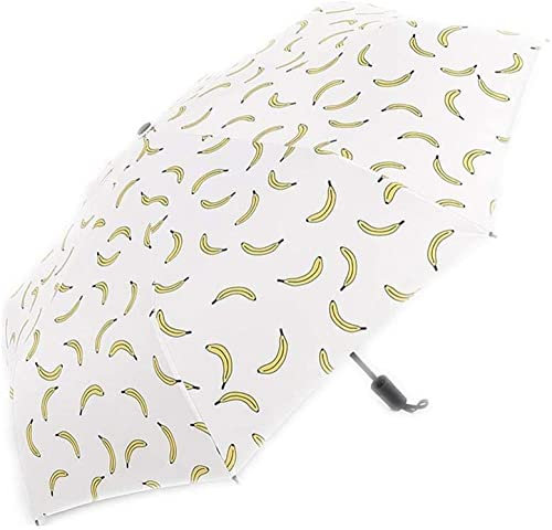 Aintap Creative Three-Fold Folding Umbrella - Sun Protection - Manual Open and Close - Anti-Ultraviolet - Rainproof, Windproof, and DurableBanana sunscreen cream