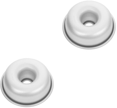 HEMOTON 2 Pièces Moule à Beignet Moules à Muffins En Silicone Gobelets Réutilisables Moule à Pain Moule à Cake Aux Anges Donut Décor H31 Assiette De Nourriture Alliage D'aluminium Gâteau