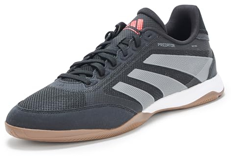Adidas Scarpe da Calcio Unisex Predator League Indoor, Nero Grigio Rosso Lucid, 48 EU
