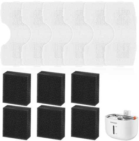 DUDUPET Katzenbrunnen Filter 6er Pack für Delphine Trinkbrunnen für Katze, Ersatzfilter für Katzentrinkbrunnen