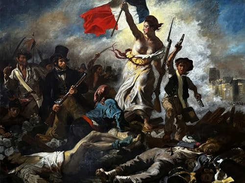 Rompecabezas para adultos, 1000 piezas, La Libertad Guiando al Pueblo de Delacroix, 27,56 x 19,69 pulgadas, rompecabezas educativo para adultos, desafío, rompecabezas de 1000 piezas