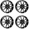 4x AUTEC Felgen Alufelgen ASTANA 8.0x18 ET55 5x108 Schwarz poliert kompatibel mit Ford C-MAX Mondeo Focus S-MAX Edge Galaxy