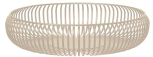 blomus -LITO- Bowl | Obstschale aus Stahl | Dekoschale mit Streben | Farbe Nomad | Größe L Ø36 x 8H cm