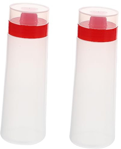 PHENOFICE 2stücke Pack Quetschflaschen Für Sauce Aus Kunststoff Mehrzweckflaschen Mit Saucenspender Leere Gewürzflaschen Haushaltsflaschen