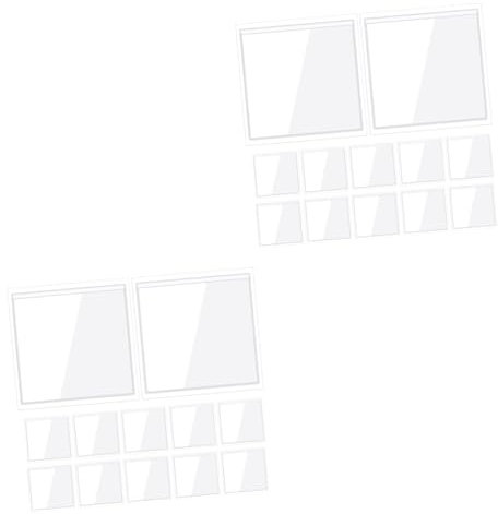 TEHAUX 40stücke Selbstklebende Visitenkarten- Transparente Rückentaschen Für Etiketten Und Preisbeschilderung Zur Organisation Von Dokumenten Und Karten