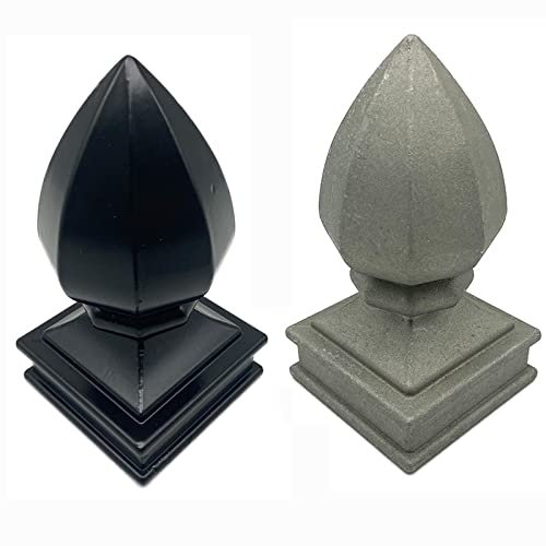 YDHSIKK Metal Fence Posts 2Pcs Fence Post Cap Post Aluminum Toppers Fence Post Protective Cover for Outdoor Lawn Yard 2 X 2 Posts(3)