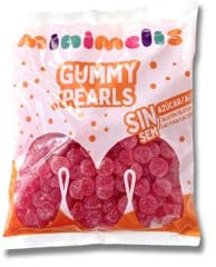 iChuches Bonbons Minimelis | Bonbons sans sucre - sans gluten - sans lactose | Sachet de 1 kg (perles de fraise enrobées)