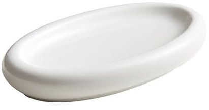 ATREDESES Piatti Da Pranzo Piatto da portata in ceramica bianca ovale grande piatto da pesce piatto da verdura piatto basso piatto freddo piatto da tavola Piatto Da Portata In Ceramica(14 inch)