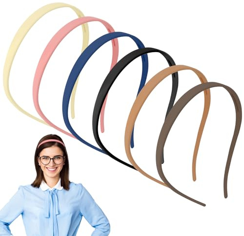 Dusaniyali 6 Stück Haarreifen Damen für Damen, mattes Finish, rutschfest, elegant für Brillenträger und Sonnenbrille, Alltag