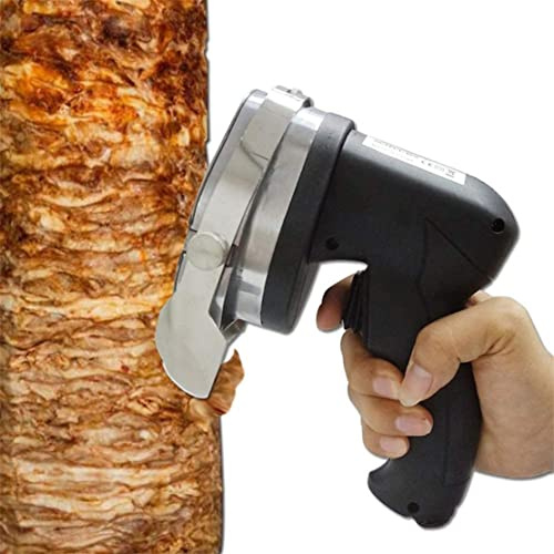 UYCVT Commercial Electric Doner Kebab Knife, 80W Portable Sliced Gyro Cutter Kebab Cutting Knife, Professional Cutter Gyros Knife, 420 Stainless Steel + BladesBattery