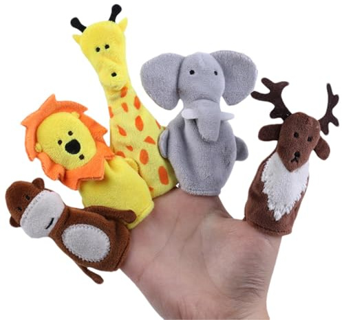 Fingerpuppen - Kinder, Tierpuppen | Tierpuppen für Kinder zum Erzählen von Geschichte und Spiel, Puppentheater aus Plüsch