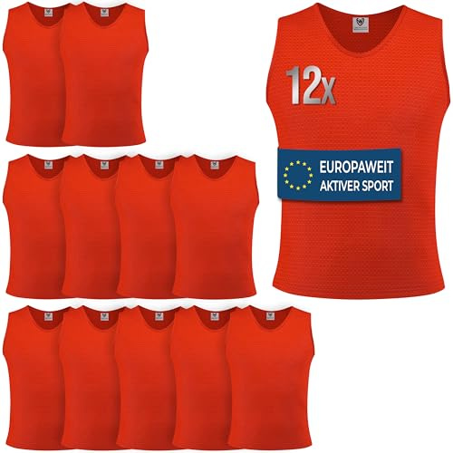 OMKA Markierungshemd Trainingsleibchen Teamsport – Atmungsaktives Leibchen – Fußball Handball Rugby Basketball u.v.m. – Unbedruckt & ideal für Beflockung