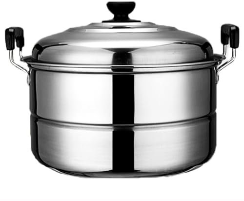 MQPALZKD Vaporera Pequeña De 1 Capa De Una Sola Capa De Acero Inoxidable Engrosada con Olla De Sopa De Doble Fondo