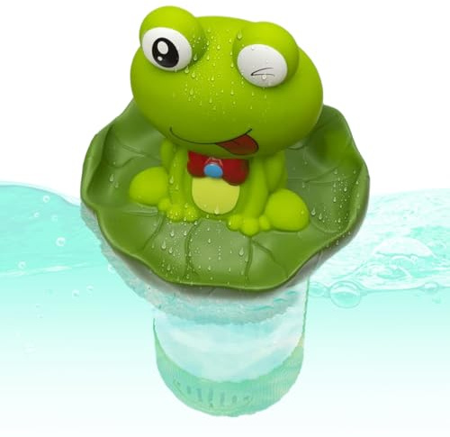 Mejor flotador de tabletas de cloro: flotador de cloro para piscina, tableta, soporte para tabletas de rana, suministros de limpieza de bañera de hidromasaje para pestañas de calidad de agua limpia y