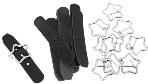 Homoyoyo 10piezas Hebilla De Cinturón Con Estrella De Cinco Puntas Adornos Para Zapatos De Hebillas Para Zapatos Material Imitación Cuero Accesorios Diy Para Zapatillas