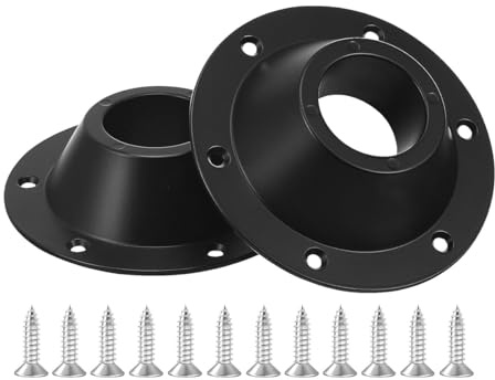 Hsthe Sea 2 Soportes de Mesa para caravanas y autocaravanas: Base de Aluminio para autocaravanas y autocaravanas, Accesorio Negro para mesas de Yates, tamaño Compacto: 16,7 x 16,7 x 4,5 cm