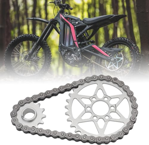 URLWALL Drive Sprocket Chain Kit for Surron Light Bee X S Segway X160 260 Dirt Bike, High Strength & Hardness Steel 420 Chain 30 Front 13 Rear Tooth Gear Sprocket Set for Surron Accessories