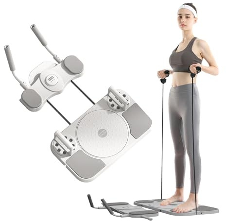 Pilates-Brett, 5-in-1-Multifunktions-Pilates-Reformer-Gerät, Bauchmuskeltrainer mit Zähler, Pilates-Set für zu Hause, mit Gummibändern, für den Heimgebrauch, Ganzkörpertraining