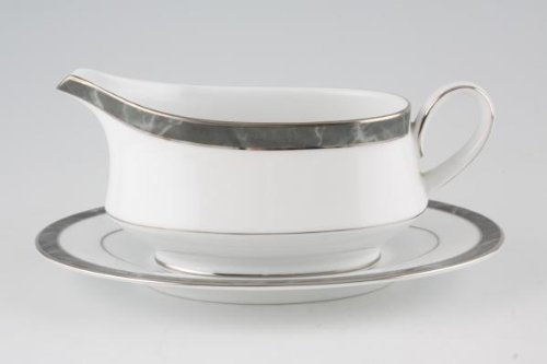 Noritake - Marble Grey - Gravy Boat and Tray (2 piece)