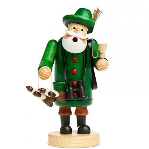 SIKORA RM-A Räuchermännchen aus Holz 3 Größen Verschiedene Motive, Farbe/Modell:A10 grün - Jäger, Höhe in cm:Höhe ca. 15 cm